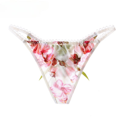 Fashionable and Sexy Seamless Mesh Rose Thong