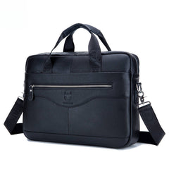 Men's Genuine Leather Laptop Business Briefcase