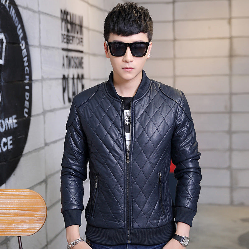 2023 New Men's Slim Leather Jacket