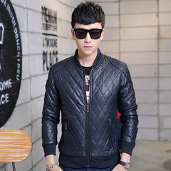 2023 New Men's Slim Leather Jacket