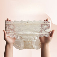Floral Lace Light Breathable Mesh Briefs