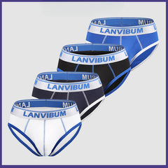 Men's Cotton Contrast Color Comfort Briefs