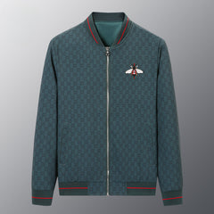 New Men's Bee Embroidered Casual Jacket
