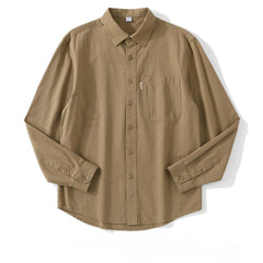 Men's Cotton Simple Inner Solid Color Shirt