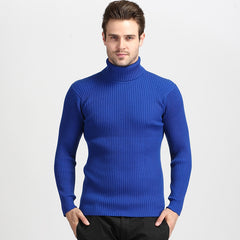 Men's Slim High Neck Thick Pullover Sweater