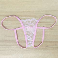 Sexy Transparent Lace Crotchless Thong