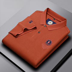 Men's Short-sleeved Loose Cotton Business High-end Polo Shirt