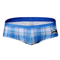 Men's Plaid Swimming Briefs