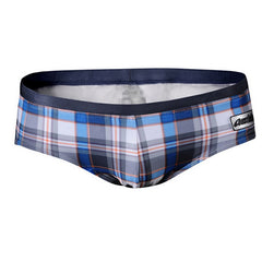 Men's Plaid Swimming Briefs