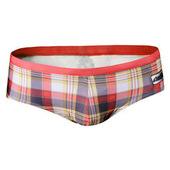 Men's Plaid Swimming Briefs