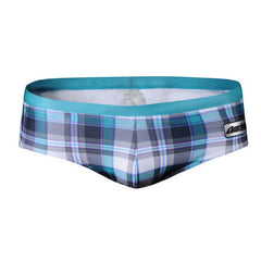 Men's Plaid Swimming Briefs