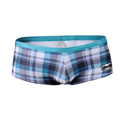 Men's Plaid Swimming Briefs