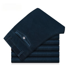 Men's High Waist Stretch Corduroy Casual Pants