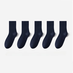 5 PCS Men's Bamboo Fiber Comfortable Sweat-absorbent, Antibacterial and Deodorant Stockings