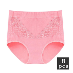 High-Waisted Abdomen Lace Panties