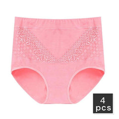 High-Waisted Abdomen Lace Panties