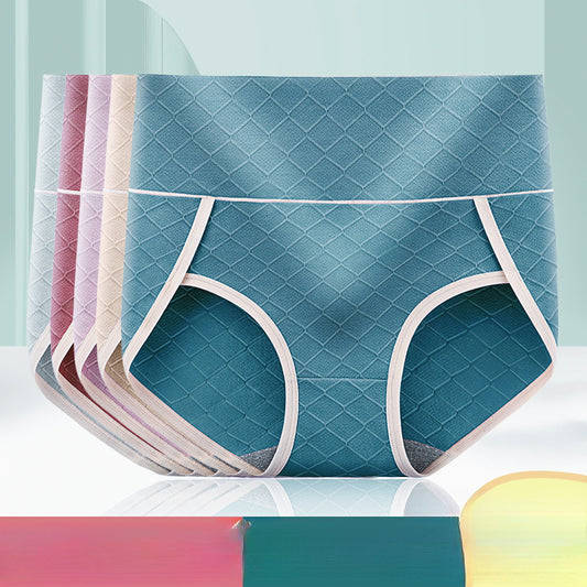 [ 5PCS ] Graphene pure cotton high waist tummy control high elasticity panties