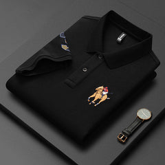 Men's 100% Cotton Business Casual Polo Shirt