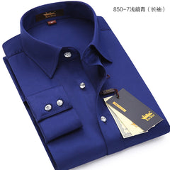 Men's business casual crystal button  shirt