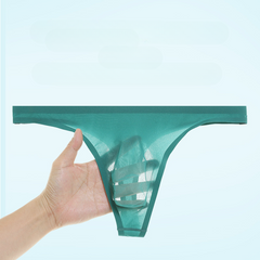 Men's Ultra-thin Mesh Ice Silk Seamless Breathable Quick-drying Sexy Sports Thong