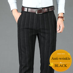 Men's New Fashion Versatile Striped Comfortable Skin-friendly High Waist Casual Pants