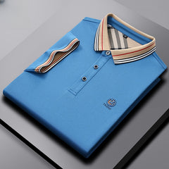 2023 New Solid Color Lapel Multicolor Embroidery Polo Shirt