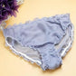 Solid Sheer Silk Ruffle Panties