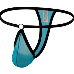 Men's New Style Iron Ring Thin Strap Low Waist Sexy Mesh Breathable Thong