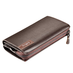 Men's Clutch Bag Business Casual Large Capacity Litchi Zipper Wallet