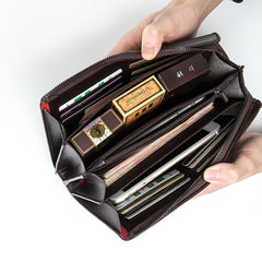 Men's Clutch Bag Business Casual Large Capacity Litchi Zipper Wallet