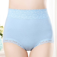 [6PCS] 100% Cotton Lace High Waist Women's Panties