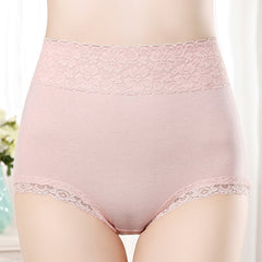 [6PCS] 100% Cotton Lace High Waist Women's Panties
