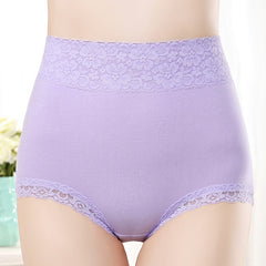 [6PCS] 100% Cotton Lace High Waist Women's Panties