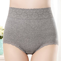 [6PCS] 100% Cotton Lace High Waist Women's Panties