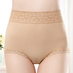 [6PCS] 100% Cotton Lace High Waist Women's Panties