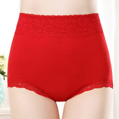 [6PCS] 100% Cotton Lace High Waist Women's Panties
