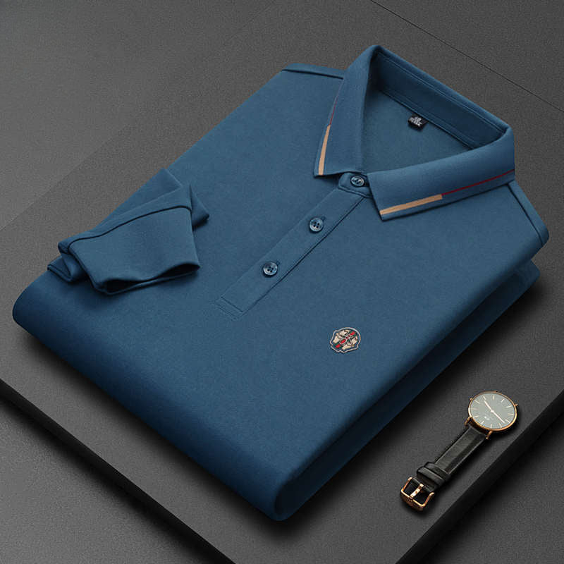 Men's Business Long-sleeved Polo Shirt