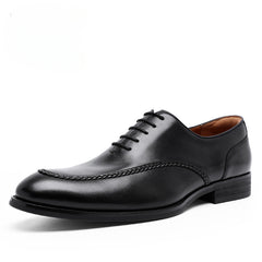 Men's Large Size Cowhide Elegant Business Formal Leather Shoes