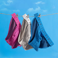 Men's ribbed cotton thin breathable briefs