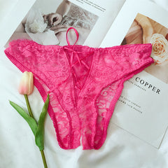 Open Crotch See-through Lace Sexy Briefs