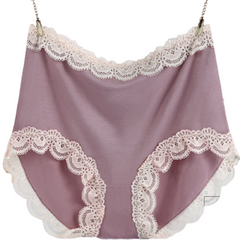 Antibacterial High Waist Lace Panties