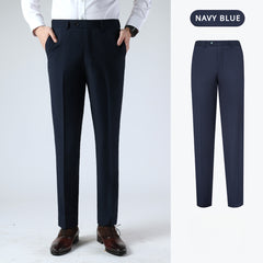 Men's Wool Straight Anti-static No-Iron Stretch Casual Pants