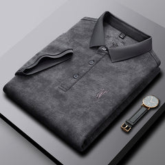 Men's Embroidered Fashion Casual Solid Color Polo Shirt
