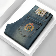 Men's High-end Stretch Cotton Embroidered Jeans
