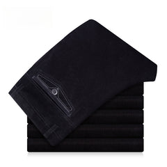Men's High Waist Stretch Corduroy Casual Pants