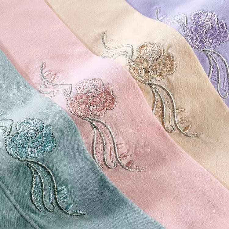 [6 PCS] Cotton Embroidered Corset Panties -  