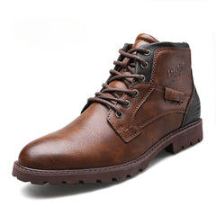 Men's Large Size Zippered Winter High Top Martin Boots
