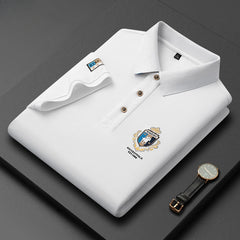 2024 New Style Embroidered Lapel Simple Casual Cotton Polo Shirt