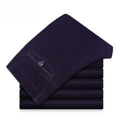 Men's High Waist Stretch Corduroy Casual Pants