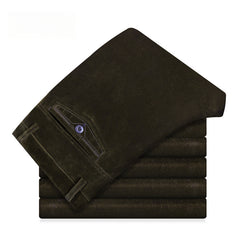 Men's High Waist Stretch Corduroy Casual Pants